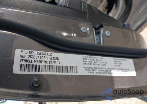 2023 Chrysler 300 300S from USA, damaged, VIN 2C3CCABG6PH624335